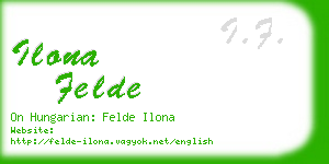 ilona felde business card